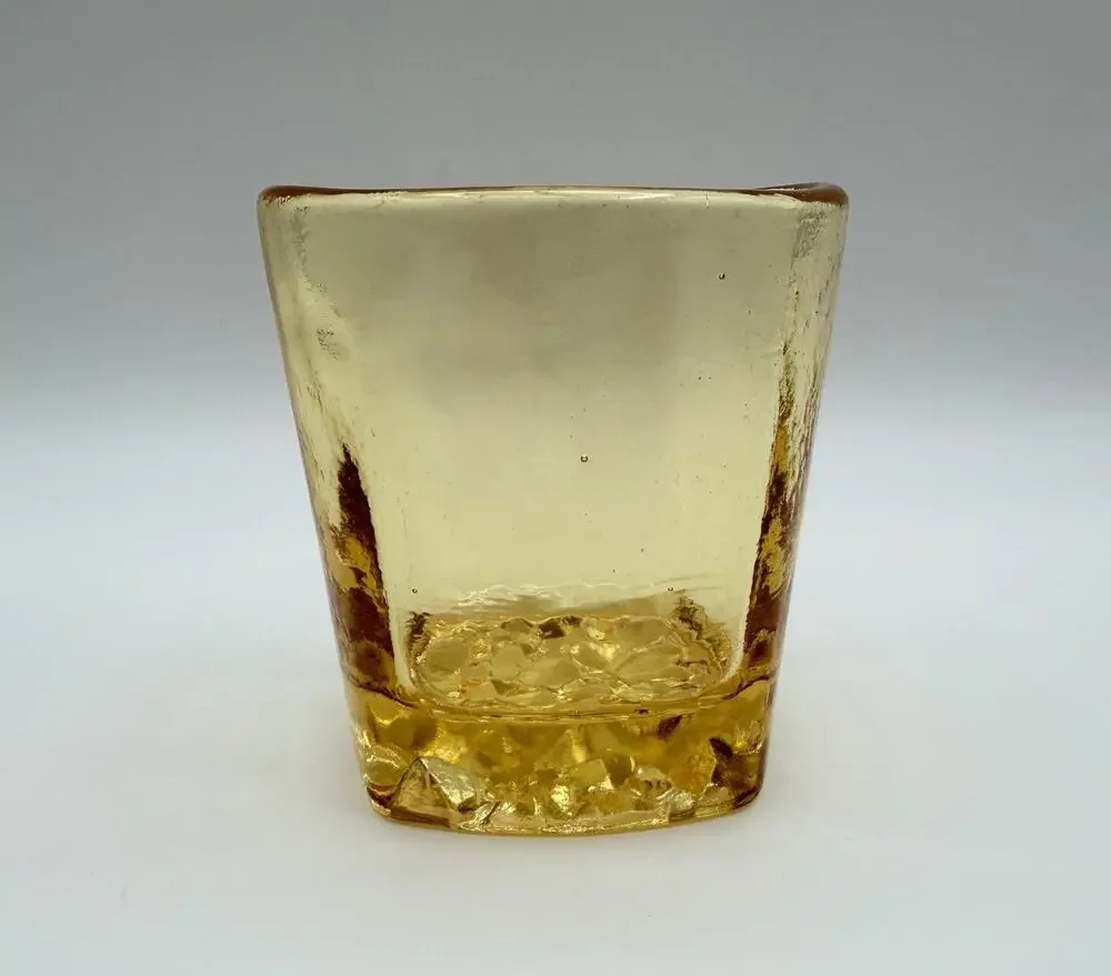 Fire and Light CITRUS On The Rocks Drinking Tumbler 3.5” Recycled Glass Barware